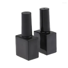 Opbergdozen 10 ml lege nagelgelfles Mauv Zwart vierkant vulling Poolse lijmafdichting Basisolie Lichtbestendig goed