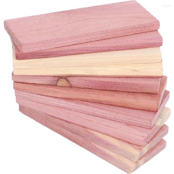 Boîtes de rangement 10pcs copeaux de bois de cèdre blocs anti-mites résistant à l'humidité