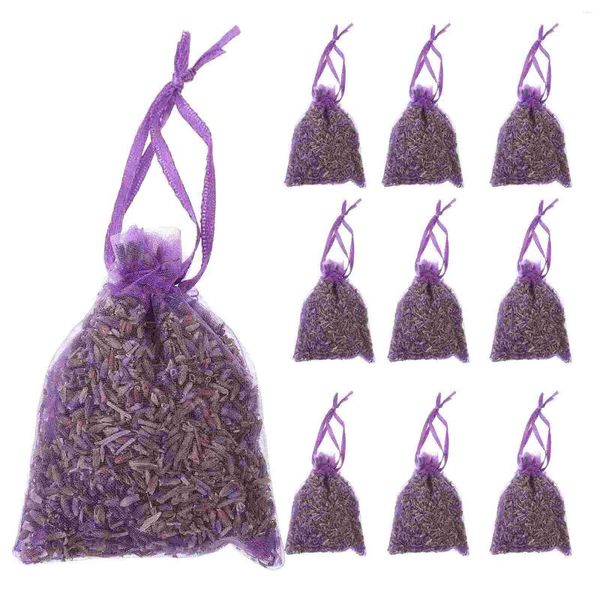 Cajas de almacenamiento 12 PCS Bolsa de bolsitas de lavanda Bolsa para ropa Ambientadores de automóviles fragantes Armario Suministros de malla para el hogar Flor