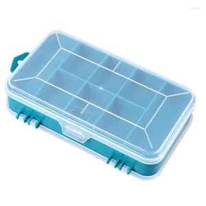 Opbergdozen 13 roosters Plastic gereedschap Onderdelen Organisator Dubbelzijdige container Home Make-up Cosmetica Accessoires Box