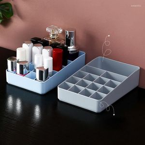 Boîtes de rangement 15 grille porte-rouge à lèvres boîte de maquillage organisateur divisé cosmétique coiffeuse conteneur divers étui
