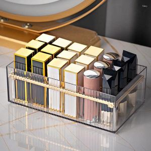 Opbergdozen 18 roosters Clear Lipstick Box Make -up Organisator Make -up borstel Display Holder Cosmetic