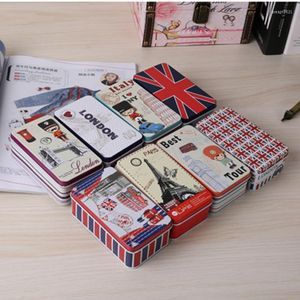 Boîtes de rangement 1pc Styles de Londres britanniques classiques Box métal