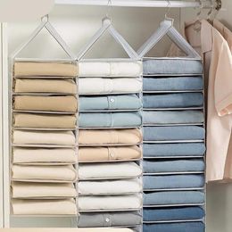 Boîtes de rangement 1PC PVC Armoire de garde-robe Organisateur de cabinet de sacs pour pantalons T-shirt Sous-vêtements Closet