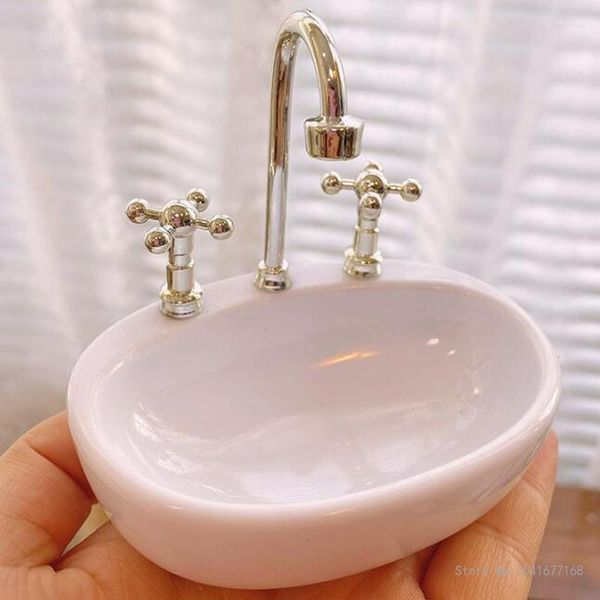 Cajas de almacenamiento, 1 unidad, creativo surcoreano, lindo Mini hámster, lavabo para comer, grifo de escritorio para estudiantes en casa, mesa de modelado, decoración de joyería