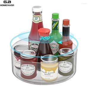 Boîtes de rangement 2/1 pcs Turntable Box Food Container Bouteille Jar Stuff Plastique Pantry Organisateur Bacs