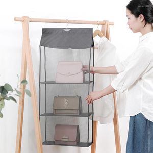 Opbergdozen 2/3/4Layers Handtas Hangende organisator voor deurkledingkastwand Clear Dique Dustroof Bag Hoogwaardige woningaccessoires