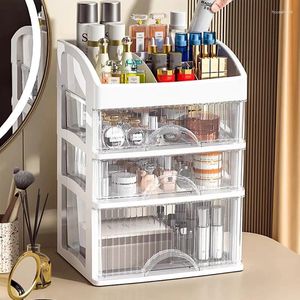 Boîtes de rangement à 2 ou 3 niveaux, Type tiroir, support pour bijoux, rouge à lèvres, parfum, maquillage, soins de la peau, organisateur d'articles cosmétiques de bureau à domicile