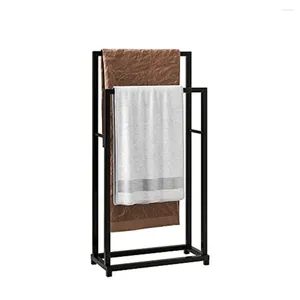 Opbergdozen 2-tier dekenplank handdoekrek met bars houderstandaard vrijstaande badkamer organisator zwarte stalen draad 17,52 