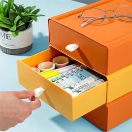 Opslagboxen 2022Desktop Stapelbare cosmetische doos Macaron met lade Desktop sieraden Nagellak make -upcontainer