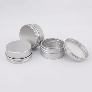 Boîtes de rangement Boîtes en aluminium de 20 g avec couvercles Boîtes de conserve argentées Boîte ronde en métal Pot de ceam vide Conteneurs cosmétiques Bocaux en aluminium de 20 ml