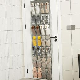 Boîtes de rangement 24/28 poche sur la porte organisateur de chaussures support suspendu espace économiser cintre derrière placard divers sac
