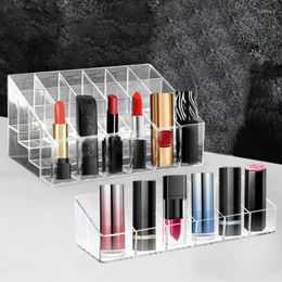Opbergdozen 24 Grid Lipstick Makeup Organizer Acryl Voor Cosmetica Nagellak Display Standhouder