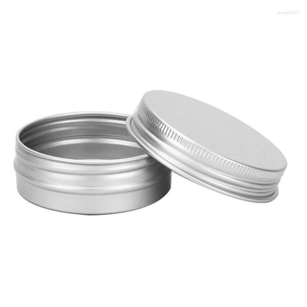 Boîtes de rangement 24 pièces 30 ML argent rond en aluminium métal étain vis bocaux conteneur Portable