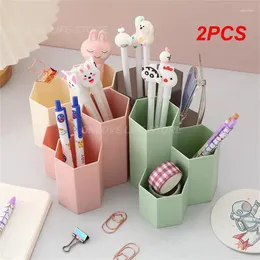 Boîtes de rangement 2pcs Organisateur de bureau fonctionnel Student Innovative Plastic Pold Purseur Durable Élégant Organisation