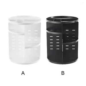 Boîtes de rangement à 360 degrés à 360 degrés Contaiteur cosmétique Holder Makeup Makeup Organisateur Boîte de table Rassement de grande capacité Salle de bain blanc