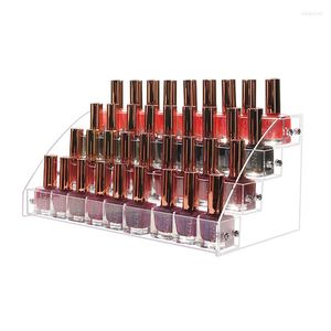 Boîtes de rangement 4 niveaux acrylique vernis à ongles support présentoir de table clair rouge à lèvres support huiles essentielles étagère maquillage organisateur