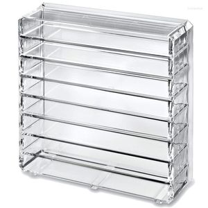 Opbergdozen 8 roosters transparante acryl oogschaduw make -up organisator lade organisatie divider doos slot clear cosmetica cases