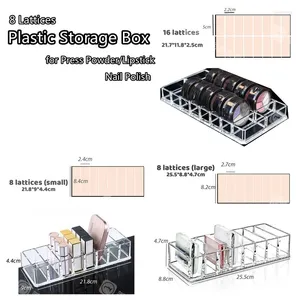 Opbergdozen 8 spleet plastic doos voor lippenstift/drukpoeder kast transparante nagellak organizer sieradendisplaycontainer