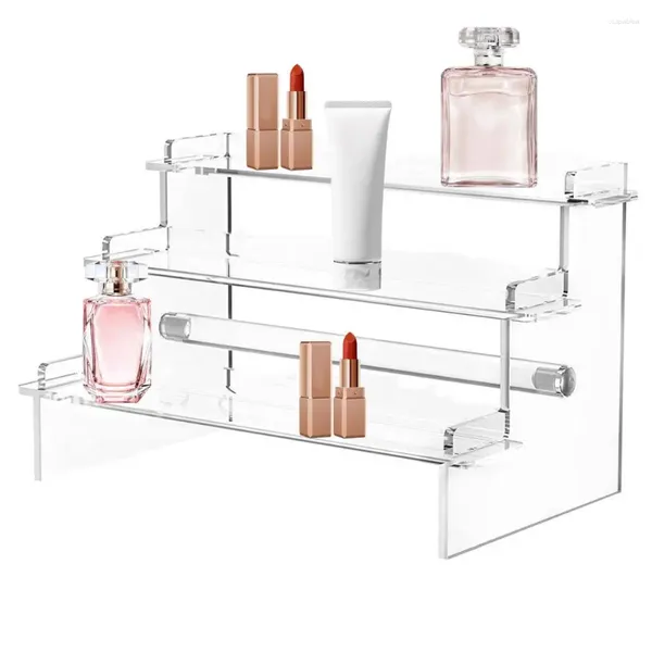 Boîtes de rangement acrylique présentoir Risers support polyvalent Figure jouet maison bureau 3 couches parfums support organisateur
