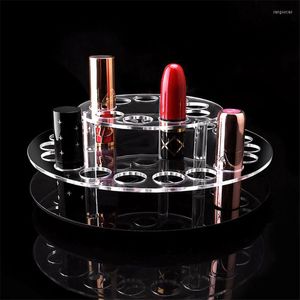 Boîtes de rangement Boîtes à lèvres en rotation Acrylique Organisateur de tour de spinning Tour à lèvres