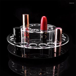 Opslagboxen Acryl Roterende lippenstifthouder Organisator Spinning Tower Lipgloss