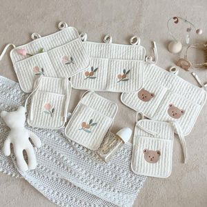 Opbergdozen Baby bedhangtas Katoen geboren Crib Organisator speelgoedluierzak voor beddengoed Set accessoires Nappy Store Bags