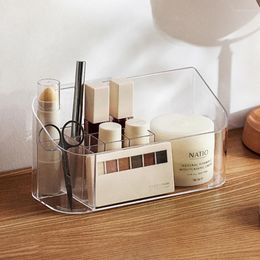 Boîtes de rangement Boîte cosmétique Boîte à miroir en plastique transparent armoire à lèvres à lèvres Organisateur de maquillage de brosse de beauté