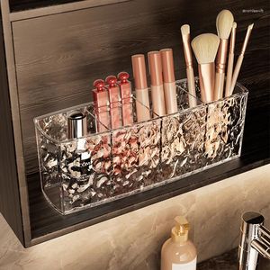 Boîtes de rangement salle de bain boîte de maquillage armoire à miroir rouge à lèvres commode de lavage étanche découpe organisateur mural