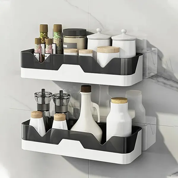 Boîtes de rangement, étagère de salle de bain, organisateur de douche mural, égouttoir détachable, conteneur d'épices de cuisine, support de maison