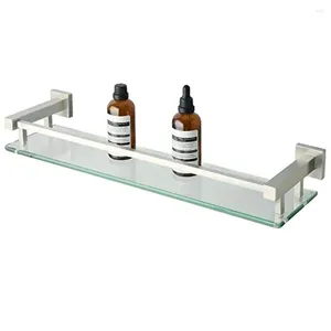 Boîtes de rangement Salle de salle de bain étagère en verre Sus304 Solution flottante en acier inoxydable 1