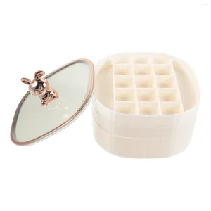 Boîtes de rangement Perles Conteneurs Louds Holdants d'oreille Bijoux Organisateur Collier Plastique Clear