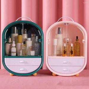 Boîtes de rangement grande capacité boîte cosmétique étanche à la poussière salle de bain bureau beauté maquillage organisateur soins de la peau tiroir