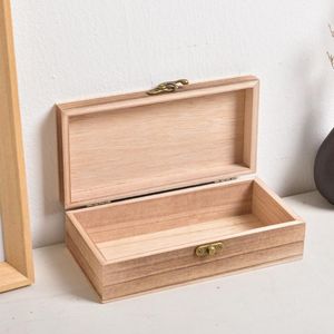 Opbergdozen Bakken 10 6 cm Retro Jewelry Box Desktop Natuurlijk Wood Clamshell Handgemaakte Decoratie HOUTEN PERKLAAK CASJAY BOOXTORAGE