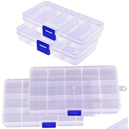 Opbergdozen Bakken 15 Grids Home Box Lege Container Case Voor Sieraden Oorbel Houder Organizer Drop Delivery Tuin Housekee Organi Otqlk