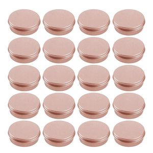 Opbergdozen Bakken 20 PCS Aluminium Tin Jar 2 oz Containers met deksels Ronde lege kaarsenpotten voor het maken van kaarsen bulk ambachten