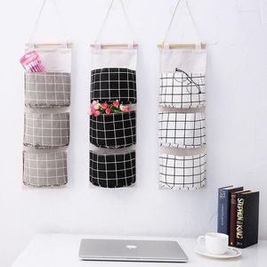 Boîtes de rangement Bacs 2022 Plaid Sac arrière Poche suspendue Pliable Suspendu Mur Dortoir Organisateur