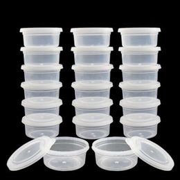 Opbergdozen bakken 20 stcs schuimbal ronde Clear Box Container met deksel slijmklei JAR afgesloten 221008