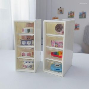 Boîtes de rangement bacs 4/6 grilles cosmétiques organisateur boîte à bijoux tiroir anti-poussière conteneur bureau papeterie fille chambre décor