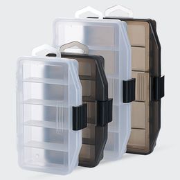 Opbergdozen Bakken 5 Grids Compartimenten Organizer Container Zichtbare Plastic Vissen Lokken Doos Tackle Kraal Schroef Houder Case Frosted 230613