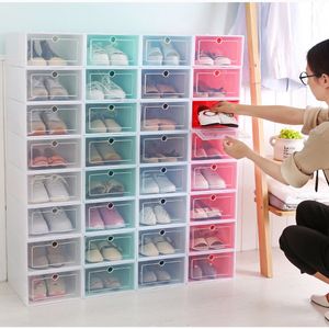 Cajas de almacenamiento Contenedores 6pcsSet Montaje de bricolaje Zapatero apilable Organizador de zapatos Zapatero de gran capacidad Ahorro de espacio Hogar Dormitorio Gabinete de almacenamiento de zapatos 230803