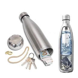 Boîtes de rangement Bacs Bouteille d'eau de dérivation de 750 ml Bouteille d'eau portable Organisateur de pilules de cachette secrète peut se cacher en toute sécurité pour de l'argent Bonus Porte-clés Boîte 230207