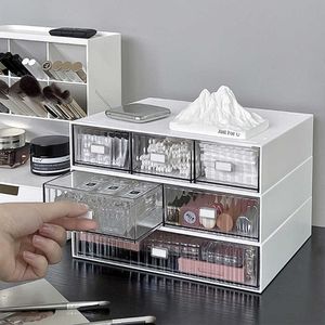 Opslagboxen Binnen Acryl Cosmetica Opbergdoos Make -up Organisator Lade Desktop Transparante stofveilige lipstick Make -upborstel Masker Opbergkast Rek P230324