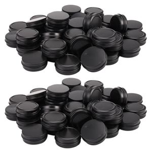 Opbergdozen Binnen Aluminium Tin - 80 Pack 1oz 30g Ronde metalen container Schroef Top Cosmetisch monster Containers Kaarden2429