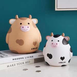 Opbergdozen Bakken Bear Rabbit Piggy Bank Money Plastic Coin voor het aantrekken van Jar Coins Box Large Savings Child Easter Gift 230320