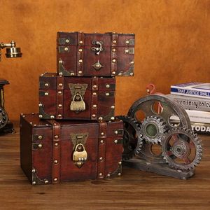 Opbergdozen Binnen Binnen Big vintage metalen houten doos met slotkoffer sieraden voor cadeau -ambachtelijke organisator Desket Decorations Packaging 251i