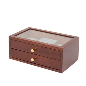 Boîtes de rangement Bacs Big Wood Boîte de rangement de bijoux Organisateur pour Girl Desktop Vintage Multi Layer Jewelry Storage Organizer Case Drawer Box Gift Ideas 230321