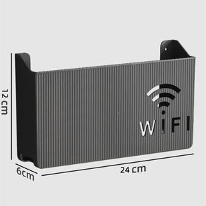 Cajas de almacenamiento Contenedores Contenedores Caja de enrutador montada en la pared Consola de decoración de medios de oficina Caja Wifi Cajas de almacenamiento inalámbricas Soporte de estante Colgantes Estante de pared 230824