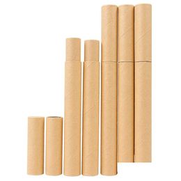 Boîtes De Rangement Bacs Noir Kraft Papier Tube D'encens Baril Petite Boîte Pour Crayon Joss Stick Pratique De Transport 20.7X2.1Cm Lx2411 Dro Dhykx