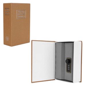 Cajas de almacenamiento Contenedores Caja de almacenamiento segura para libros Diccionario Caja de monedas de dinero con cerradura de combinación de seguridad Caja de libro de diccionario de simulación de seguridad para el hogar 230324